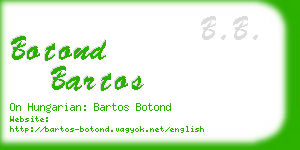 botond bartos business card